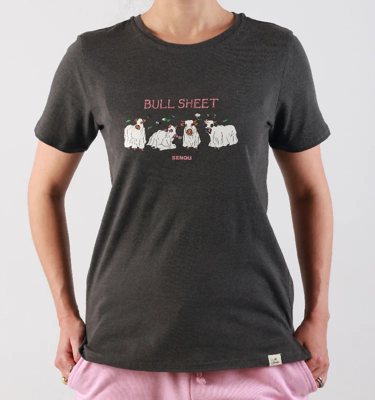 "BULLSHEET" - TEE - GUN METAL