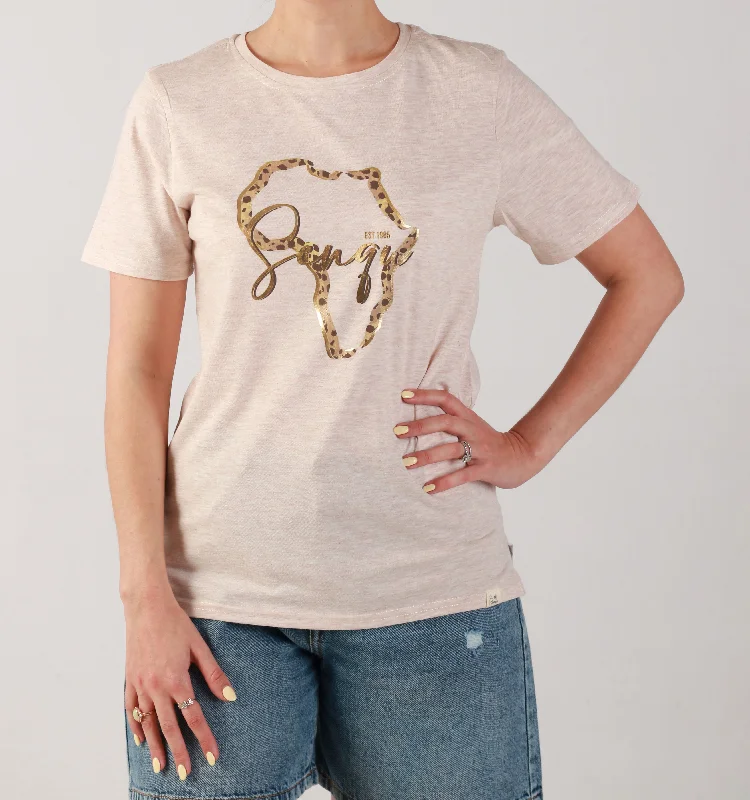 "AFRICA LEO"- TEE - PINK OATMEAL