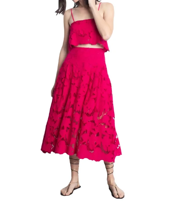 Artemisa Skirt In Pink Lace