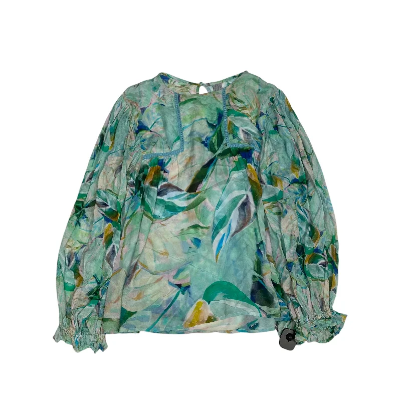 Blouse Long Sleeve By Blank London In Green, Size: L