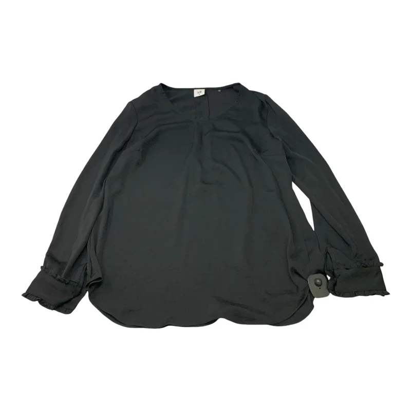 Blouse Long Sleeve By Cabi In Black, Size: M