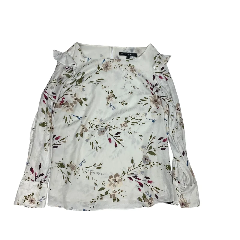 Blouse Long Sleeve By White House Black Market In White, Size: L