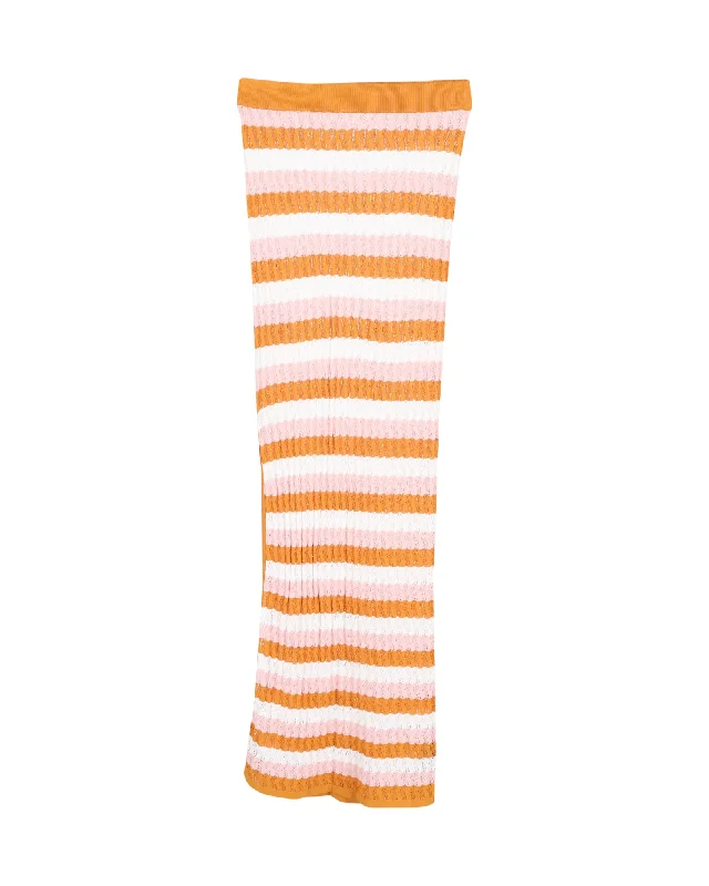 Dodo Bar Or Striped Knitted Maxi Skirt in Multicolor Cotton