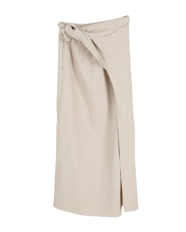 Maxmara Midi Skirt in Beige Wool