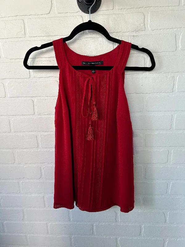 Top Sleeveless By White House Black Market In Red, Size: Xxs