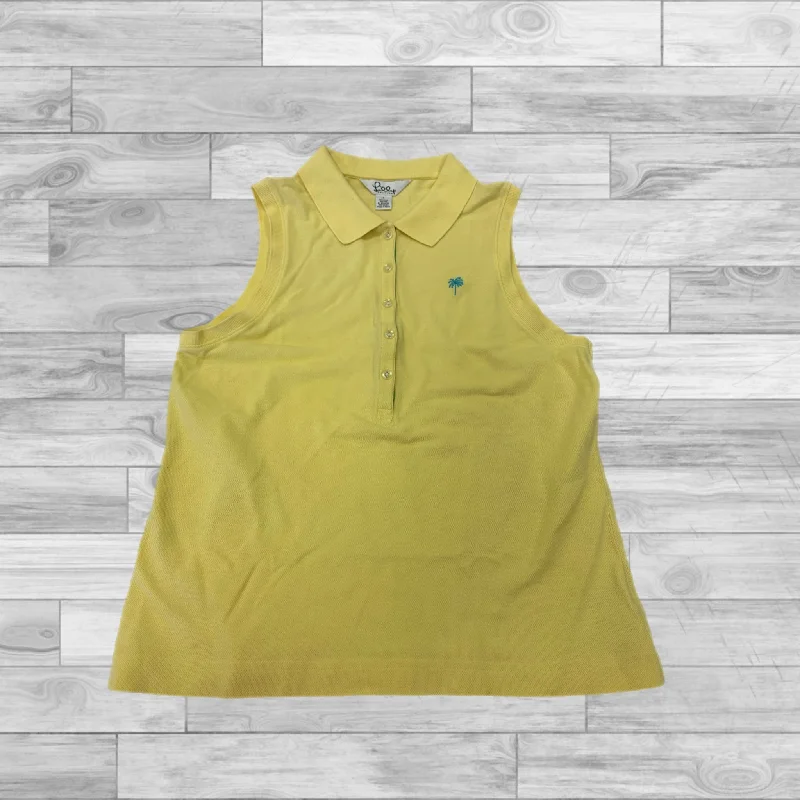 Top Sleeveless Designer By Lilly Pulitzer In Yellow, Size: L