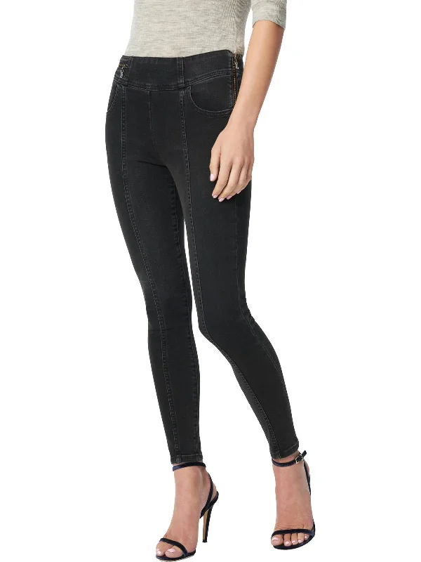 The Bella Womens High Rise Seamed Skinny Jeans