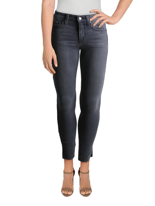 Womens Mid-Rise Ankle Skinny Jeans