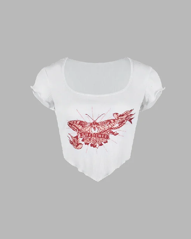 Winged Love Cropped Top