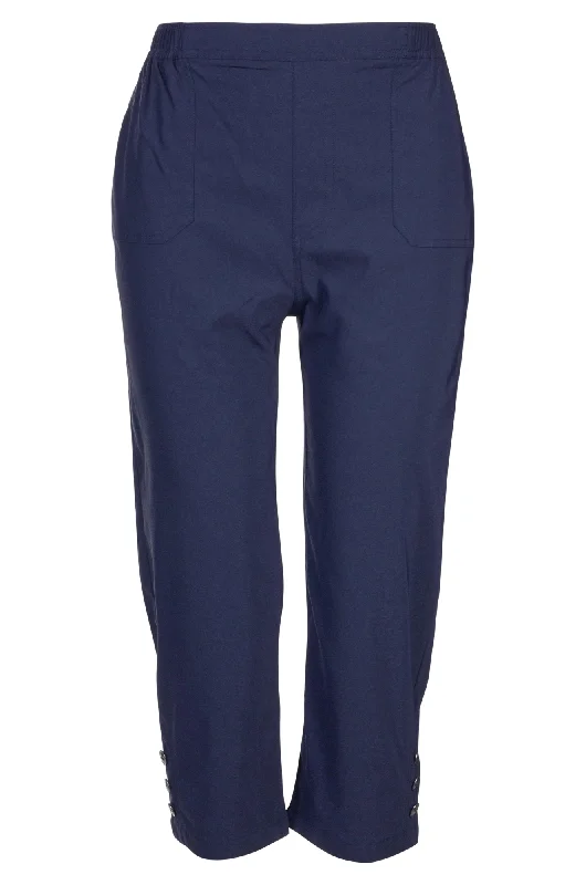 Micro Stretch Mid Calf Pants | NAVY | 2143A1