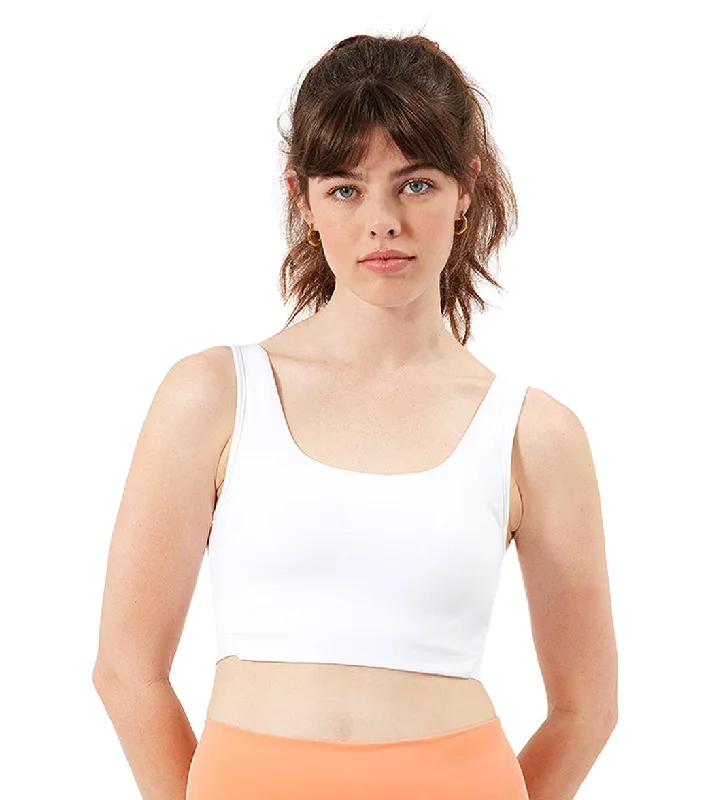 Cream Yoga Sara Bra Tank White