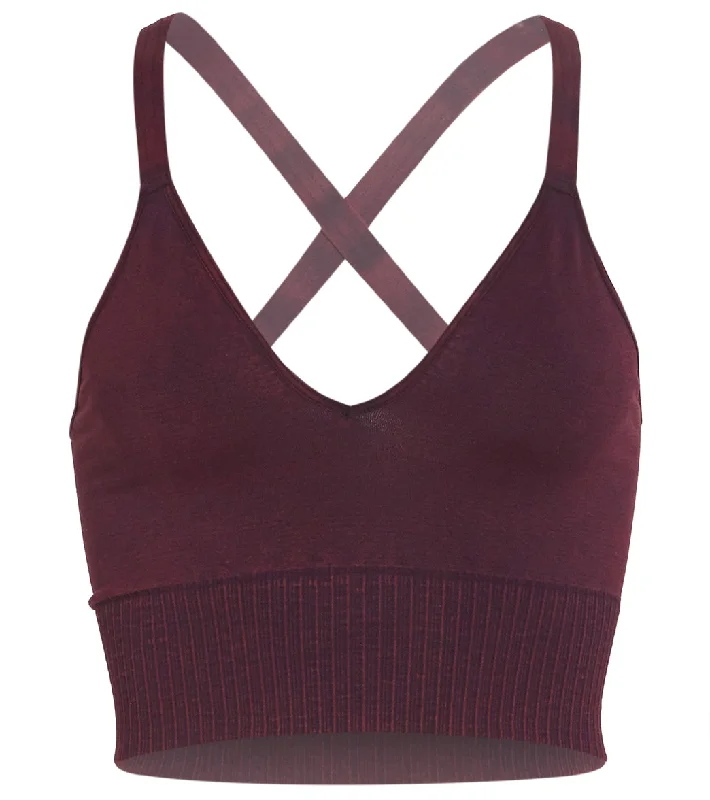 Free People Movement Good Karma Crop Yoga Top Power Plum