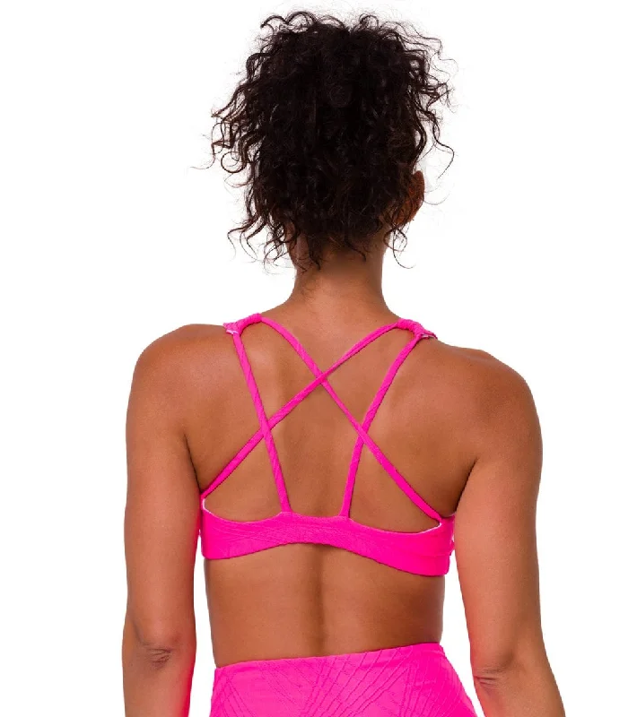 Onzie Mudra Yoga Sports Bra Neon Pink Selenite