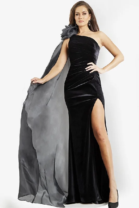 Jovani 08116 Long Formal Evening Cape Dress