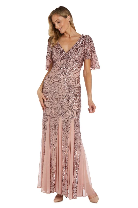 Nightway 22139P Long Sequin Formal Petite Evening Dress